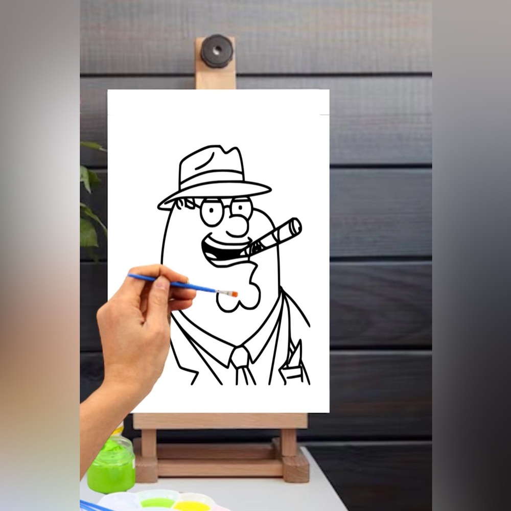 Paint Your Own Peter Canvas , Adult Sip and Paint Canvas
